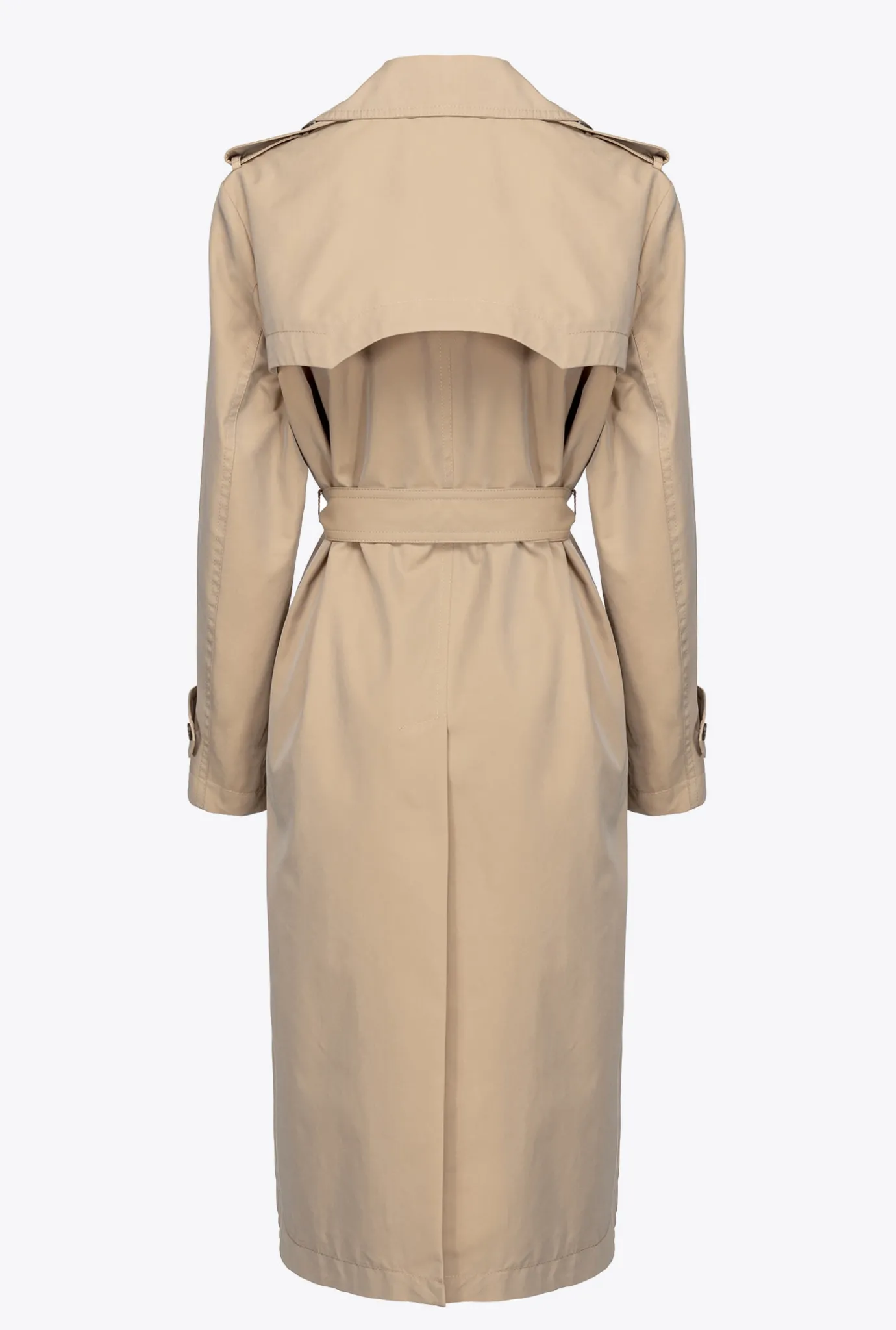 Vêtements D'extérieur|PINKO Trench Avec Boucle Love Birds Beige Safari