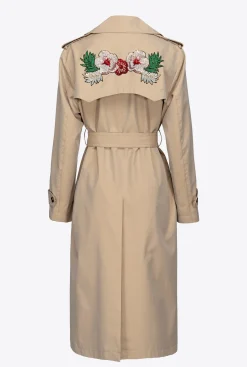 Vêtements D'extérieur|PINKO Trench Brode Beige Safari