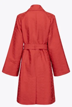Vêtements D'extérieur|PINKO Trench En Jacquard A Logo Rouge Formule 1