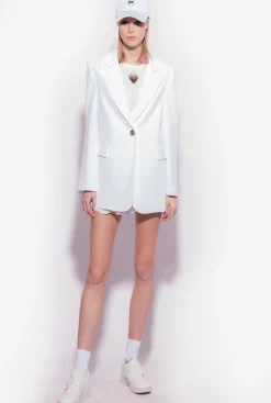 Topwear|PINKO T-Shirt A Broderie Coeur Blanc Soie