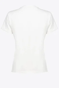 Topwear|PINKO T-Shirt A Imprime Coeur Blanc Soie