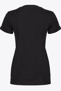 Topwear|PINKO T-Shirt A Imprime Coeur Noir Limousine