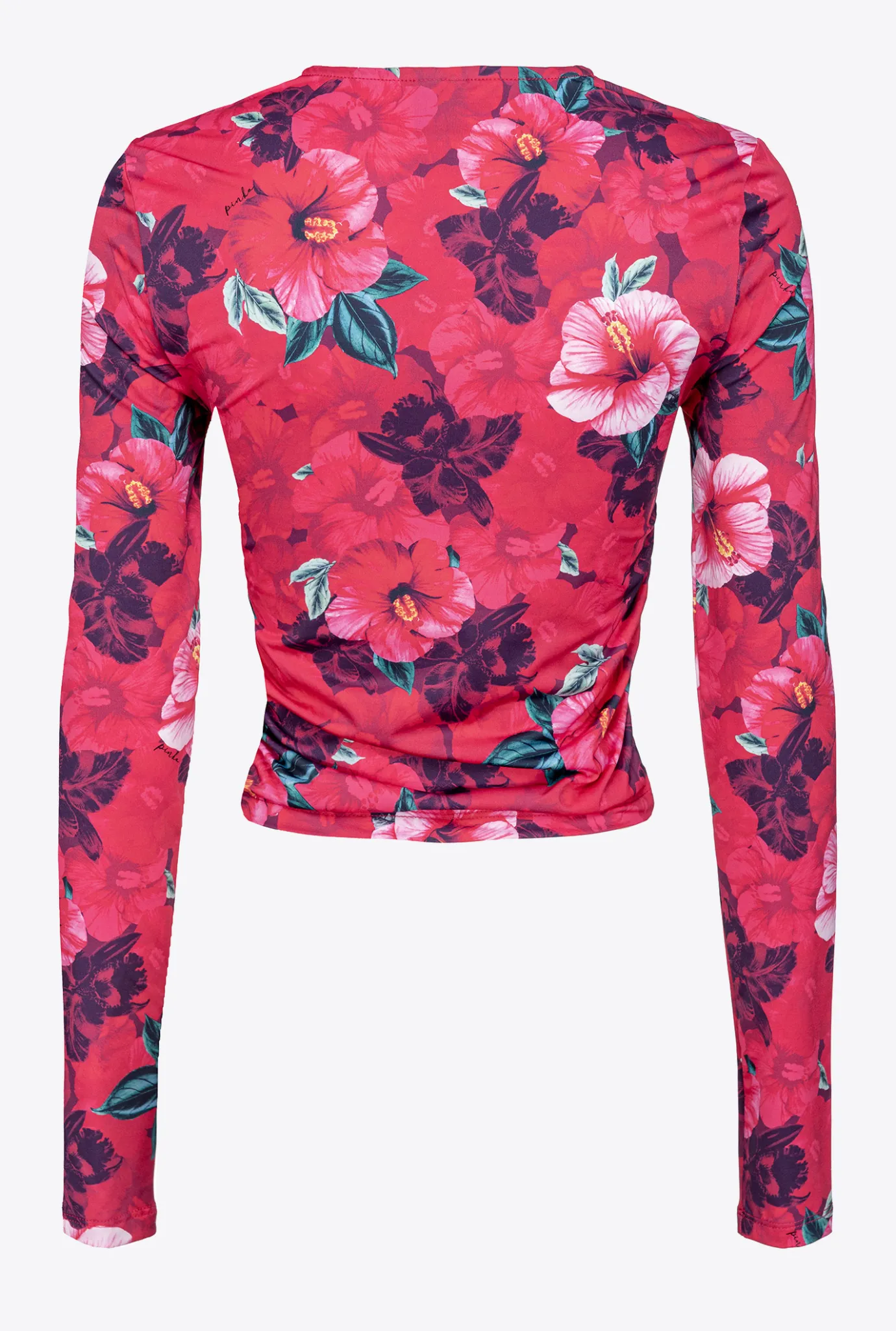 Tailleurs Et Ensembles|PINKO T-Shirt A Imprime Hibiscus Multi.Fuchsia/Rose