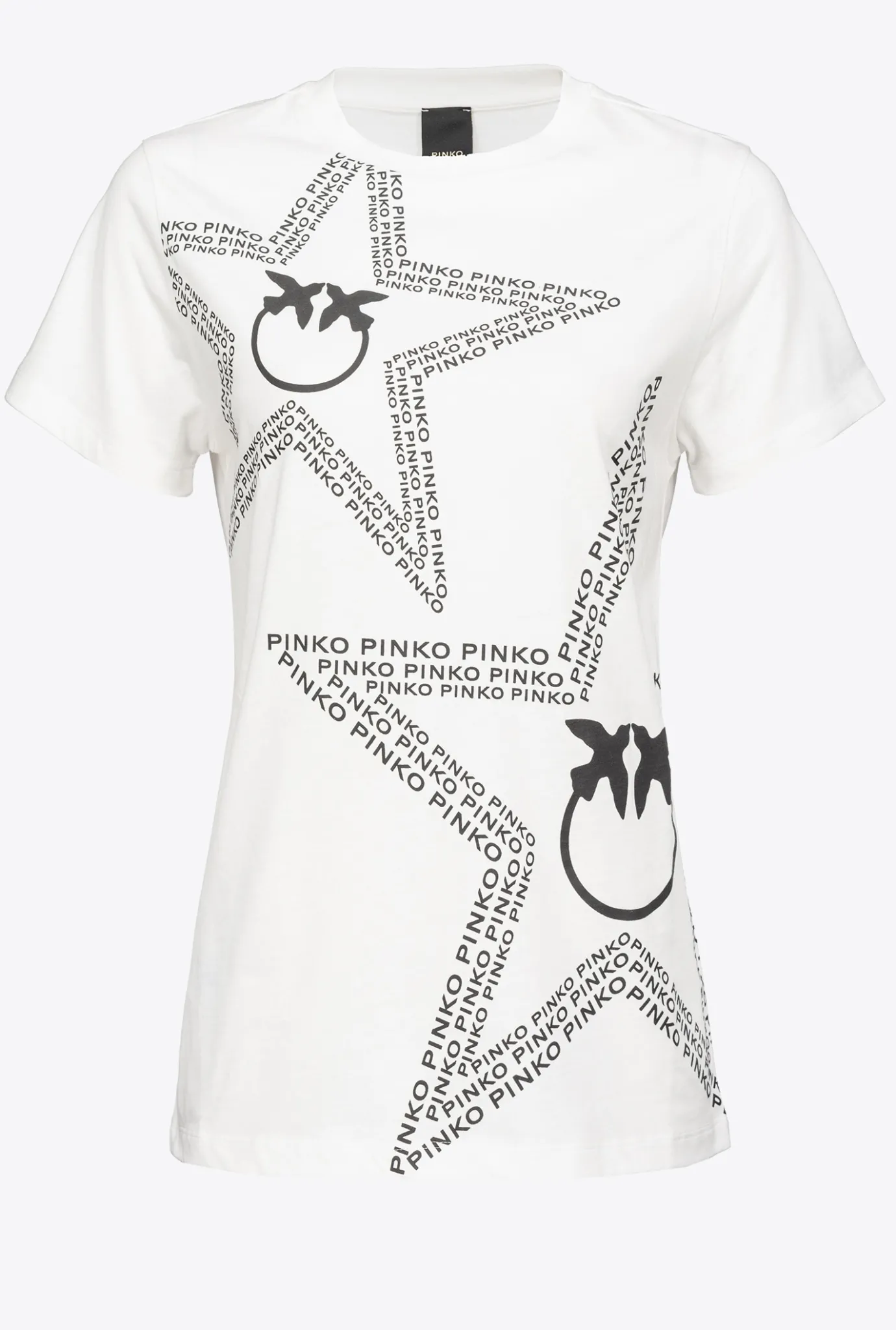 Topwear|PINKO T-Shirt A Logo Etoile Blanc Soie