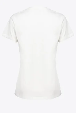 Topwear|PINKO T-Shirt A Logo Etoile Blanc Soie