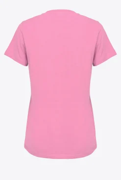 Topwear|PINKO T-Shirt A Logo Etoile Rose-Convolvus