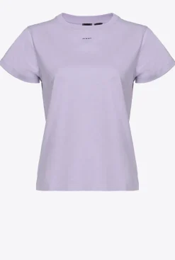 Topwear|PINKO T-Shirt A Mini Logo Lilas - Sorbet Clair