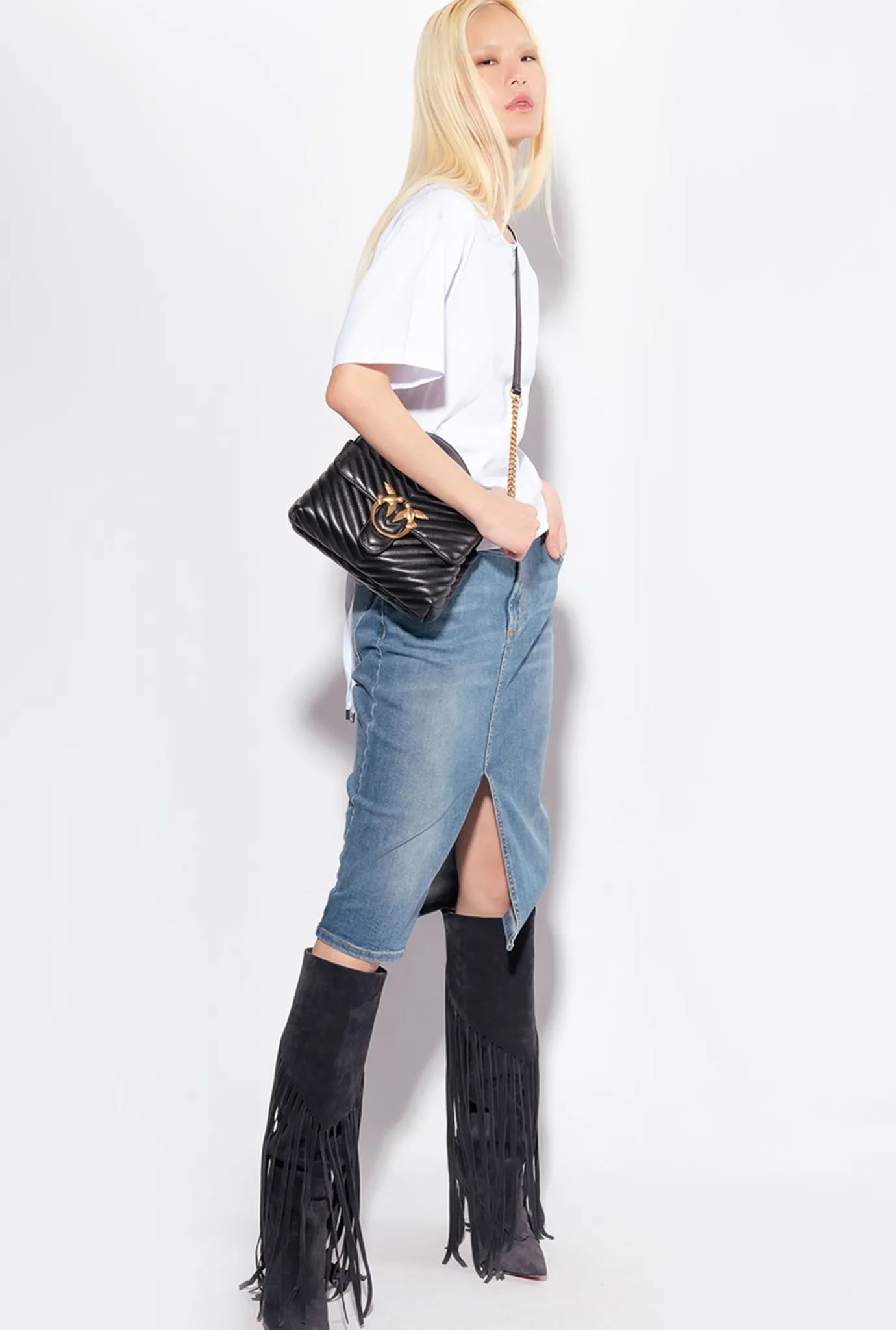 Topwear|PINKO T-Shirt Avec Lacets Au Dos Blanc Brill.