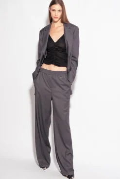 Topwear|PINKO T-Shirt En Tulle Noir Limousine