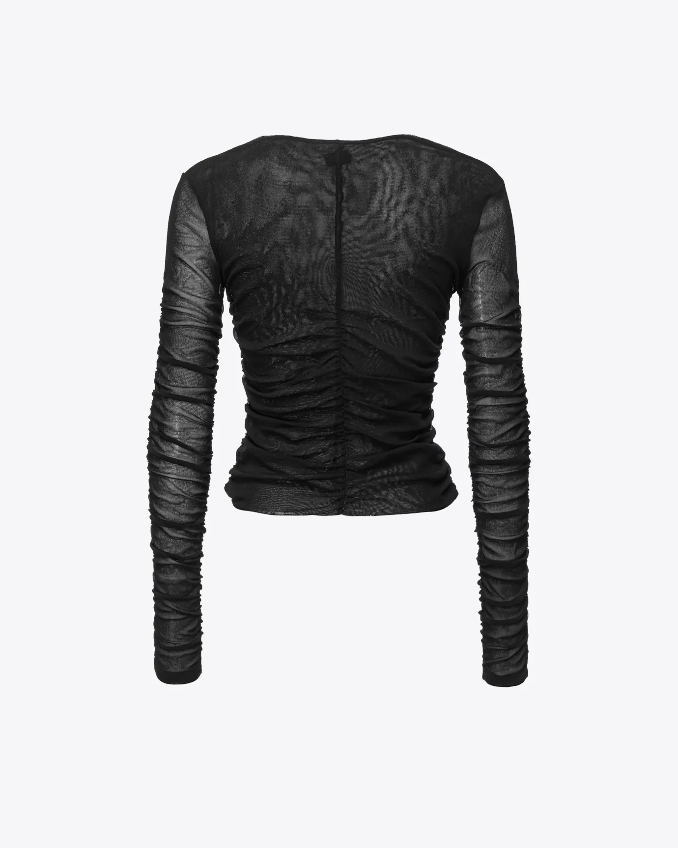 Topwear|PINKO T-Shirt En Tulle Noir Limousine