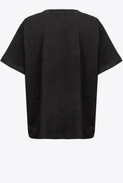Topwear|PINKO T-Shirt Love Me Forever Noir Limousine