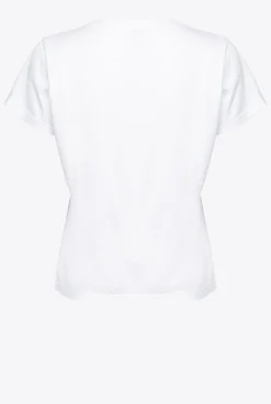 Tailleurs Et Ensembles|PINKO T-Shirt Lapin Blanc Brill.