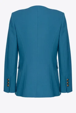 Vestes|PINKO Veste Croisee Feminine Bleu Marocain